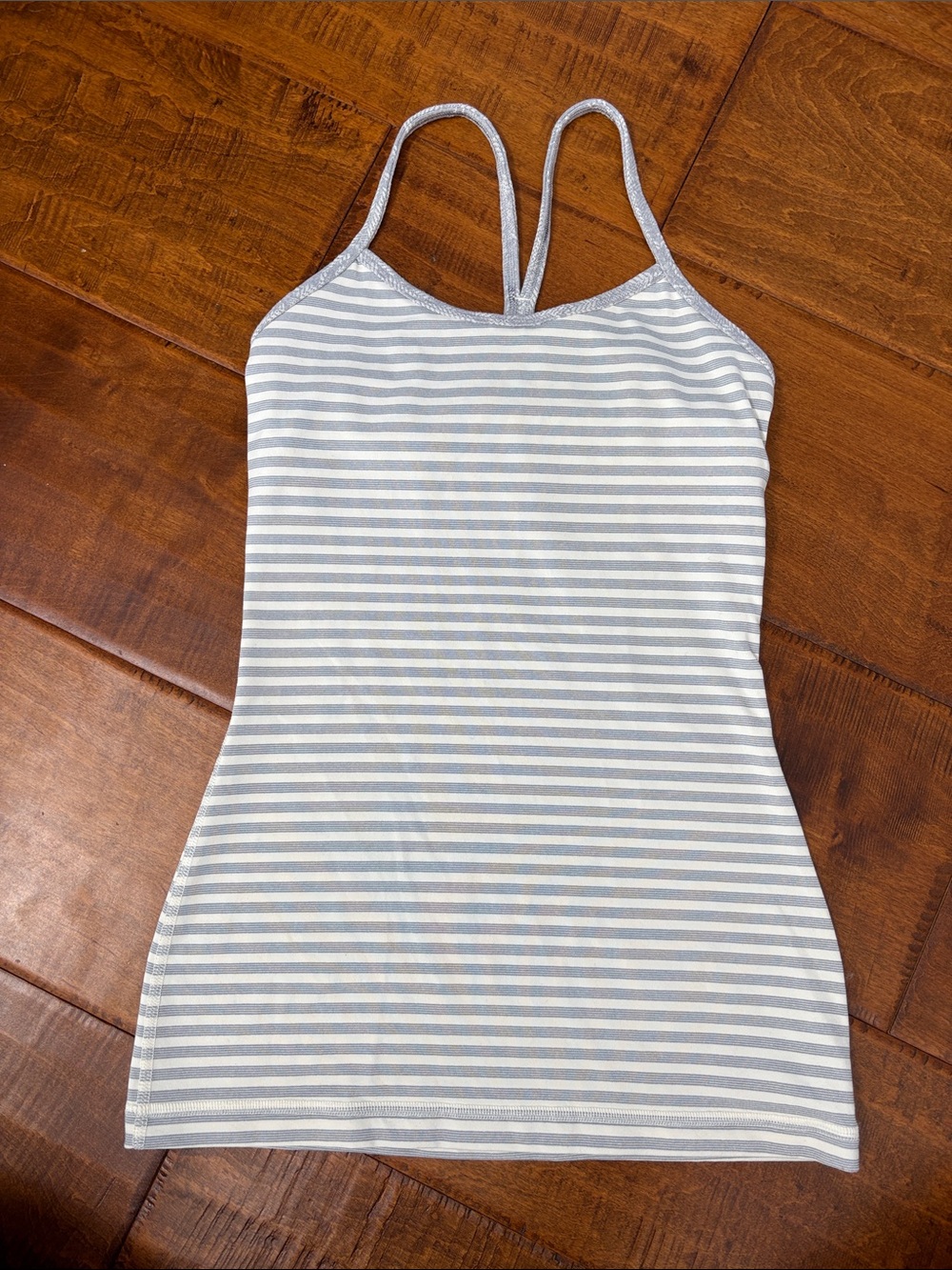 Lulu Grey & White Striped Women's Tank